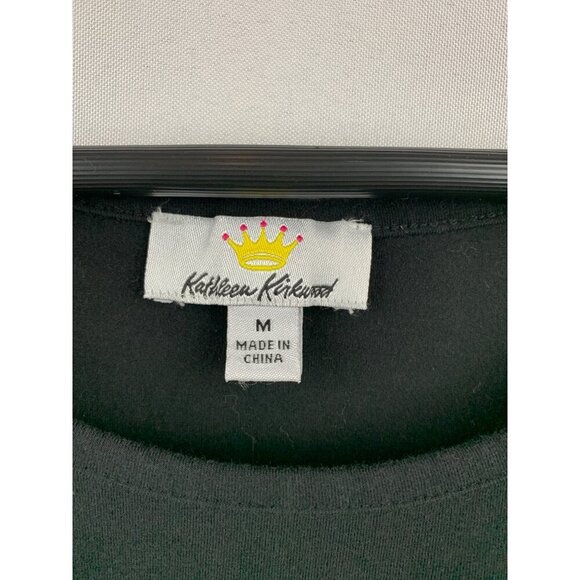 Black Kathleen Kirkwood Ruffle Trim Sleeveless Dress M - Picture 5 of 6